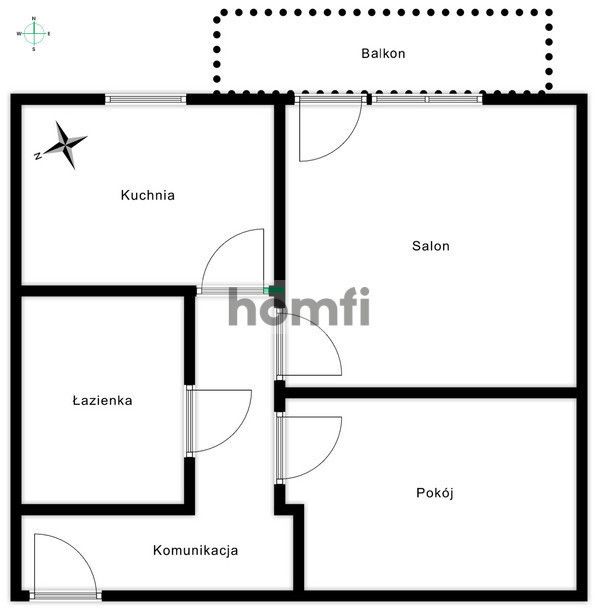 2-pokojowe mieszkanie z balkonem! - Mieszkanie - Sprzedaż - Poznań, Wilda