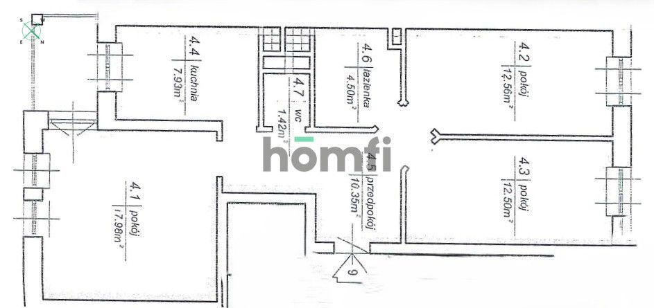 Apartment with three separate rooms (ul. Wysockiej - Czyżyny} - Квартира - Оренда - Kraków, Nowa Huta / Czyżyny
