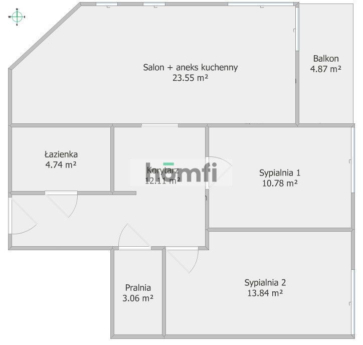 3 pokoje z klimatyzacją | Św. Teresy 25A | 69 m² - Mieszkanie - Wynajem - Łódź, Bałuty