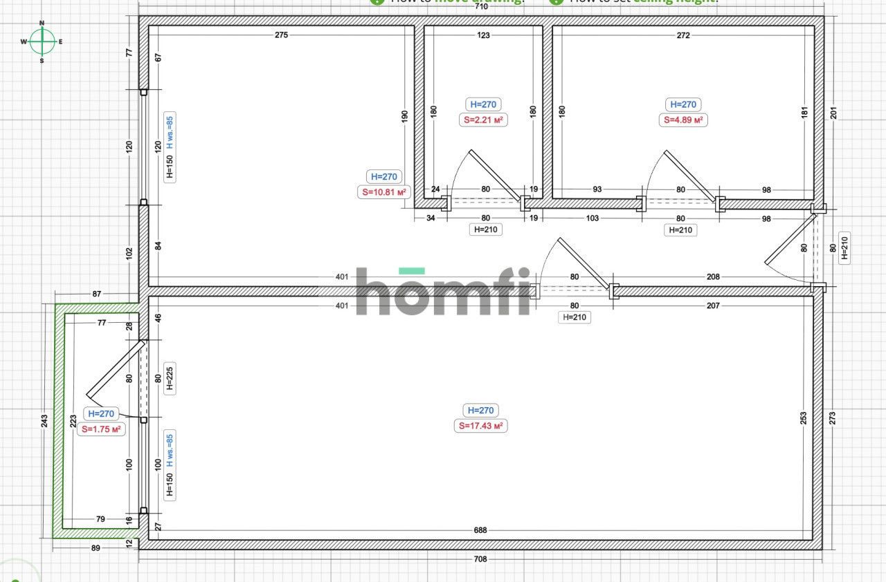 For rent a spacious studio apartment with an area of 37.6 m² - Apartment - Rent - Łódź, Widzew