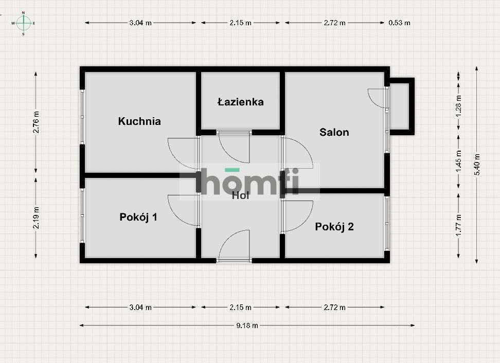 3-room apartment on the ground floor – Rubinkowo - Apartment - Sale - Toruń, Rubinkowo I
