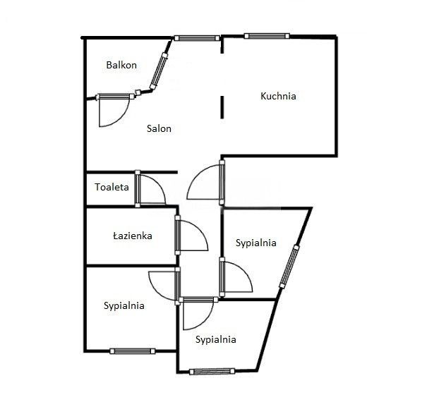 Czteropokojowe mieszkanie z balkonem ul. Armii Krajowej - Mieszkanie - Wynajem - Kraków, Krowodrza / Bronowice