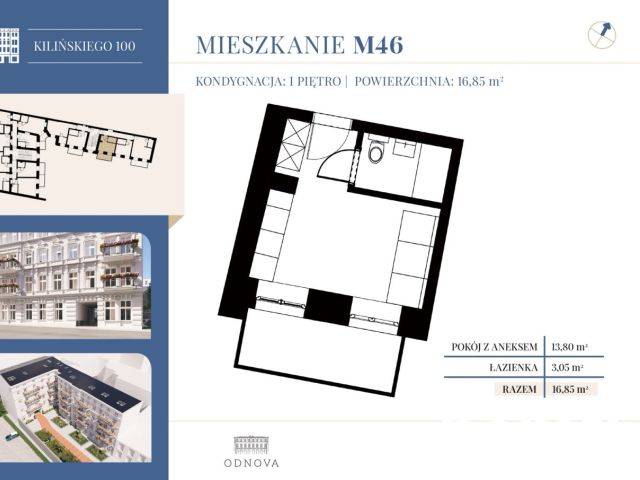 Wysoka kawalerka przy Parku Sienkiewicza - Mieszkanie - Sprzedaż - Łódź, Śródmieście