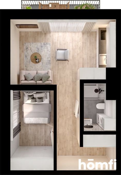 2-room apartment with a view of the bay - Apartment - Sale - Gdynia, Śródmieście