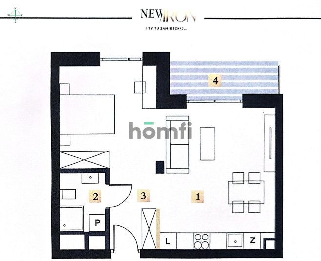 Mieszkanie 2-pokojowe w inwestycji New Iron - Mieszkanie - Sprzedaż - Łódź, Polesie