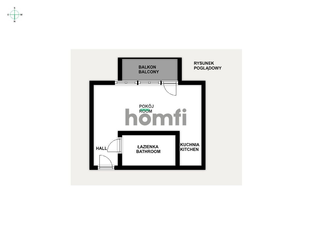 Studio apartment for sale - Meiera street - Apartment - Sale - Kraków, Krowodrza / Prądnik Biały