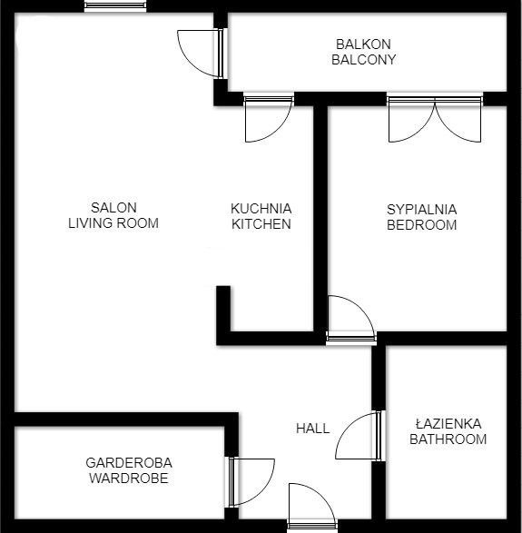 Modern one-bedroom apartment at Czerwone Maki st Ruczaj - Apartment - Rent - Kraków, Podgórze / Dębniki