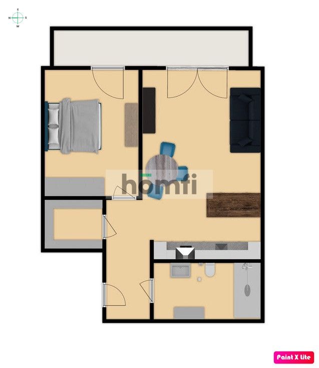 Modern 2-rooms with a balcony, wardrobe and a storage room - Port Popowice - Apartment - Rent - Wrocław, Fabryczna