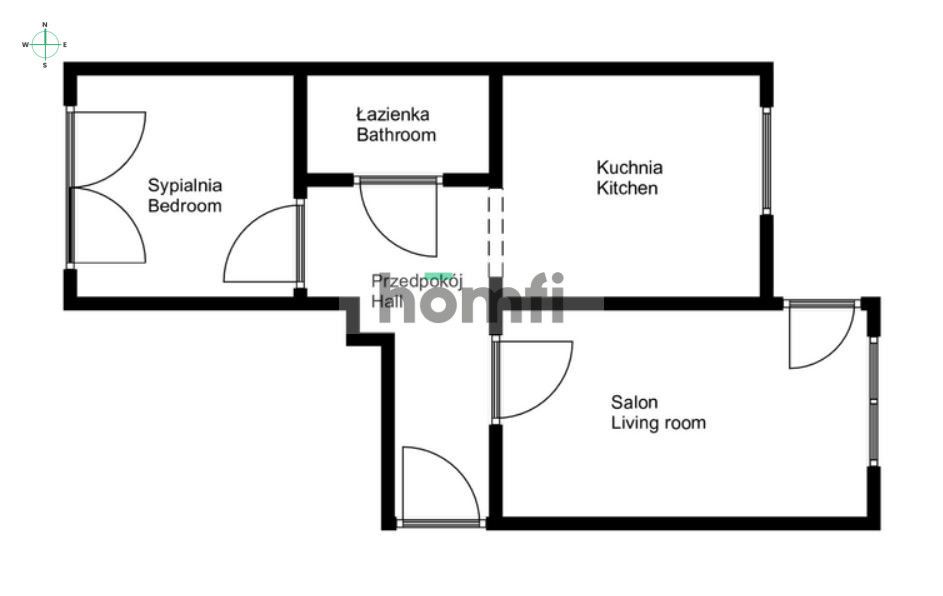 A stylish 2-room apartment for rent immediately on Czartoryska Street - Apartment - Rent - Wrocław, Psie Pole / Poświętne