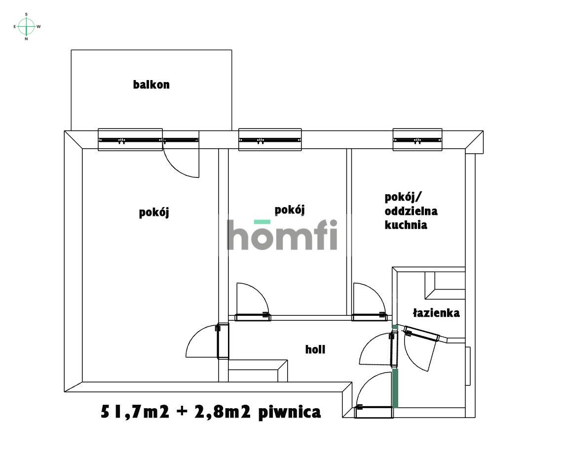 2-3 ROOM APARTMENT 51.7m2 - Квартира - Продаж - Lublin, Ponikwoda