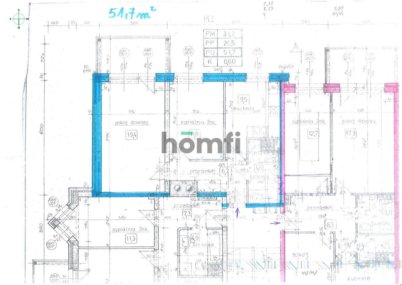 2-3 ROOM APARTMENT 51.7m2 - Квартира - Продаж - Lublin, Ponikwoda