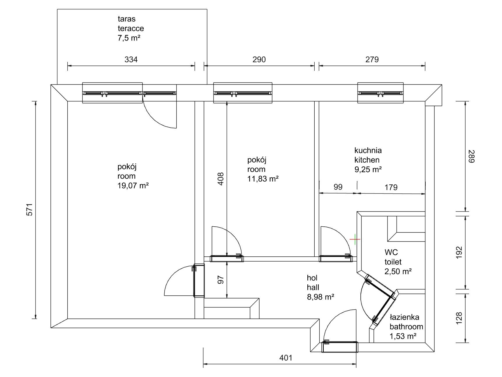 2-Bedroom Apartment with a Separate Kitchen – 51.7 m² - Квартира - Продаж - Lublin, Ponikwoda