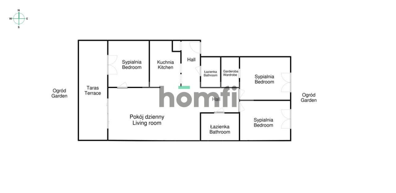 4 pokojowe mieszkanie z tarasem i ogrodem bezpośrednio przy Parku Wschodnim - Mieszkanie - Wynajem - Wrocław, Krzyki