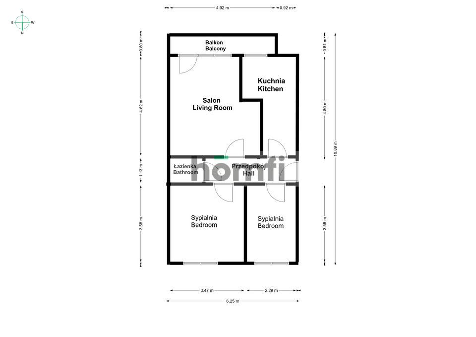 3 pokoje z balkonem I 50m2 I Szpital Rydygiera - Mieszkanie - Sprzedaż - Kraków, Nowa Huta / Bieńczyce