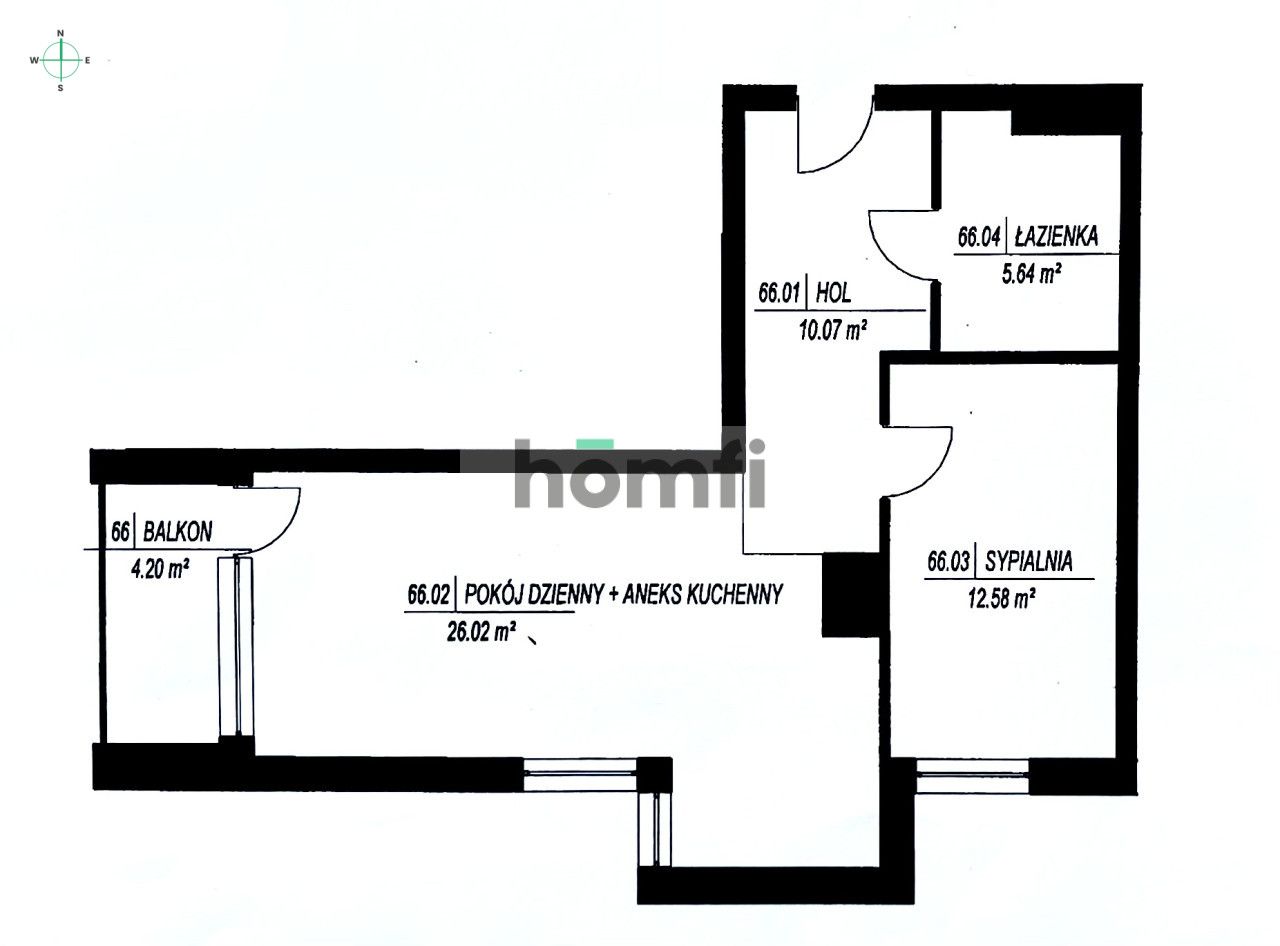 SPACIOUS 2-ROOM APARTMENT - Apartment - Rent - Poznań, Grunwald