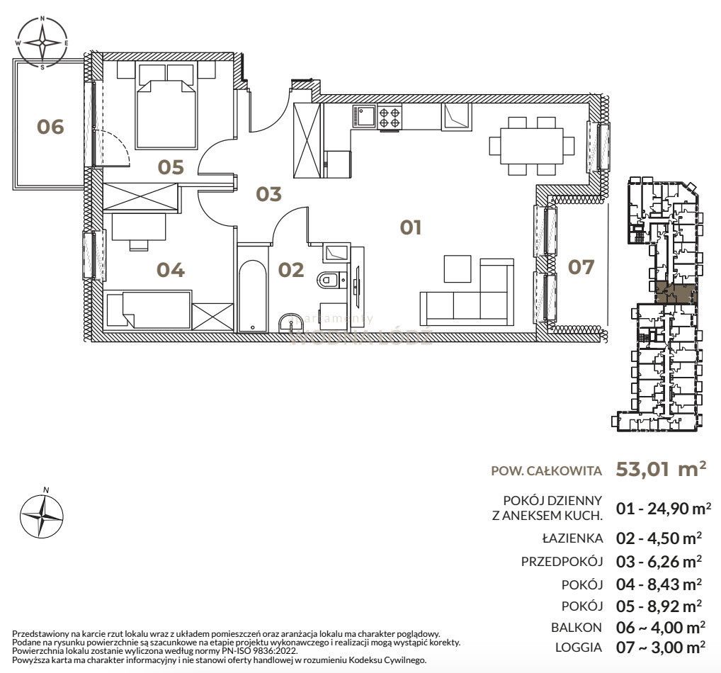 3 rooms + storage room and parking for 2 PLN + 10k for finishing - Apartment - Sale - Łódź, Widzew