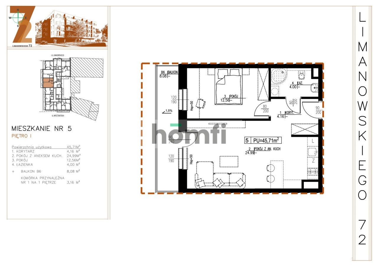 Decomposed M2 in L72 in Baluty - Квартира - Продаж - Łódź, Bałuty