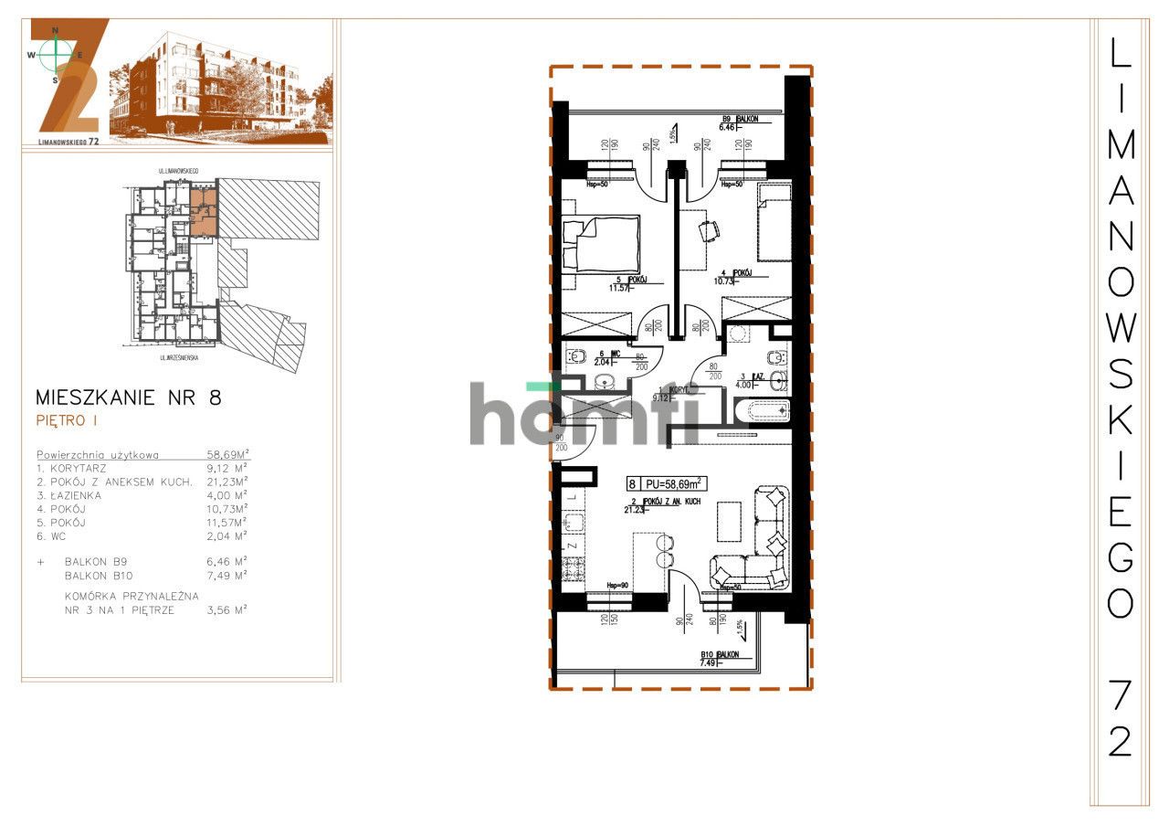 Decomposed M3 in L72 in Baluty - Квартира - Продаж - Łódź, Bałuty