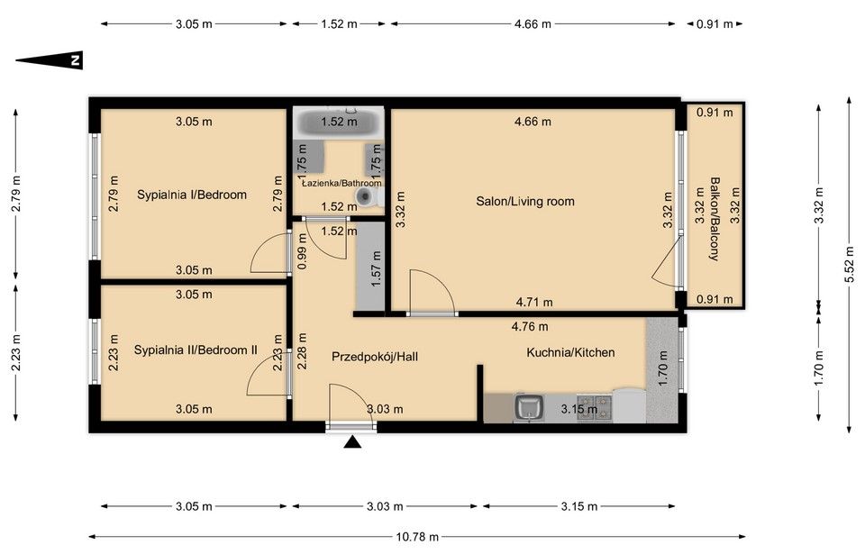 Trzypokojowe mieszkanie z balkonem| Metro Płocka - Mieszkanie - Sprzedaż - Warszawa, Wola