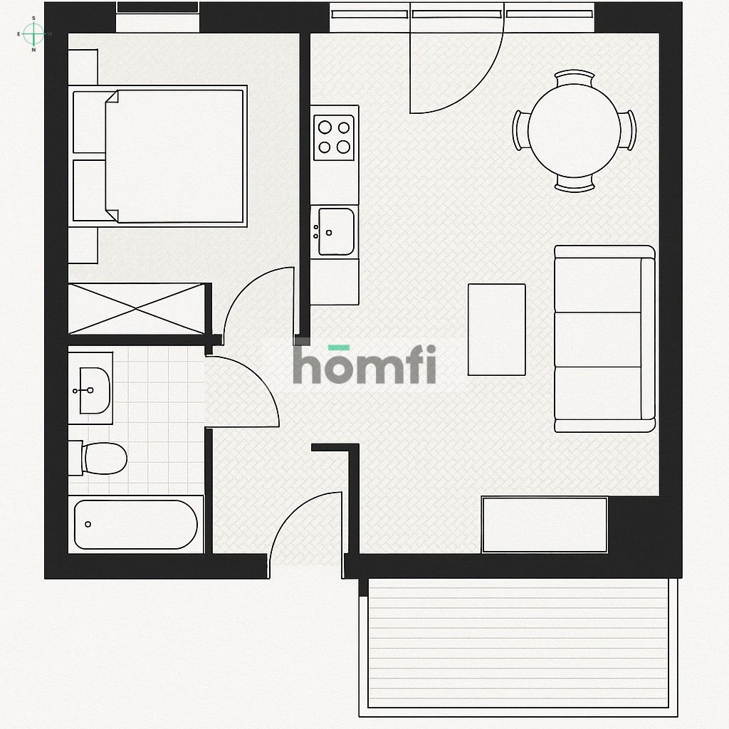 Nowoczesne 2 pokojowe z balkonem i parkingiem - Mieszkanie - Wynajem - Gdańsk, Orunia Górna