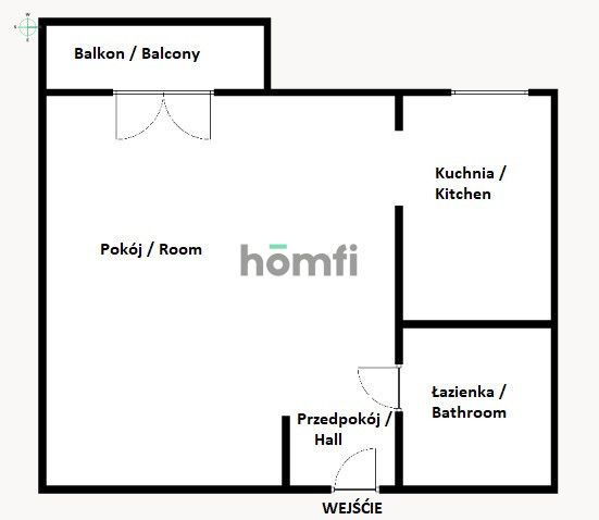 A studio for rent on Kluczborska street 25m2 - Apartment - Rent - Kraków, Krowodrza / Prądnik Biały