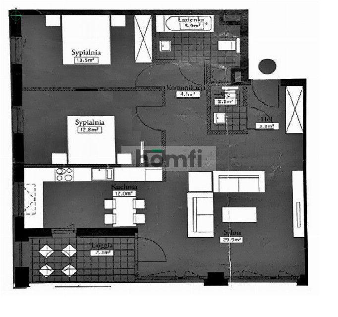 Apartament Aura Toruńska, 85m2 3 pokoje - Mieszkanie - Wynajem - Gdańsk, Śródmieście