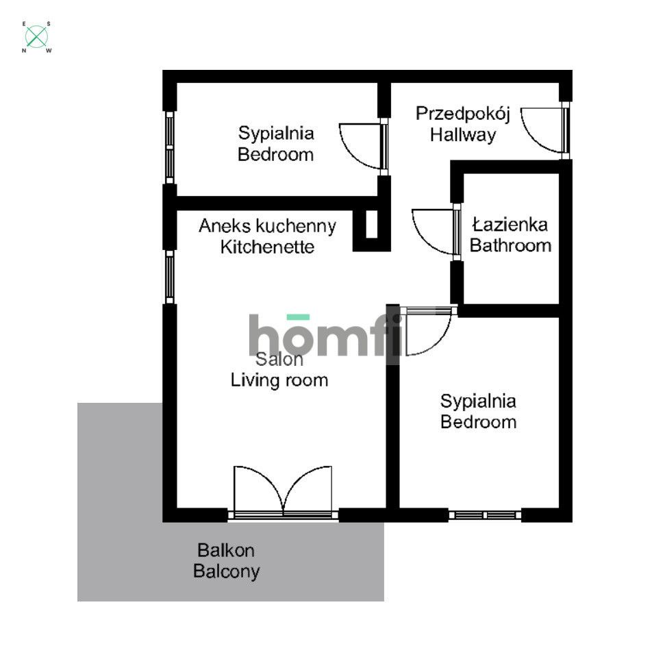 For rent two-bedroom apartment in Prądnik Czerwony district - Apartment - Rent - Kraków, Śródmieście / Prądnik Czerwony