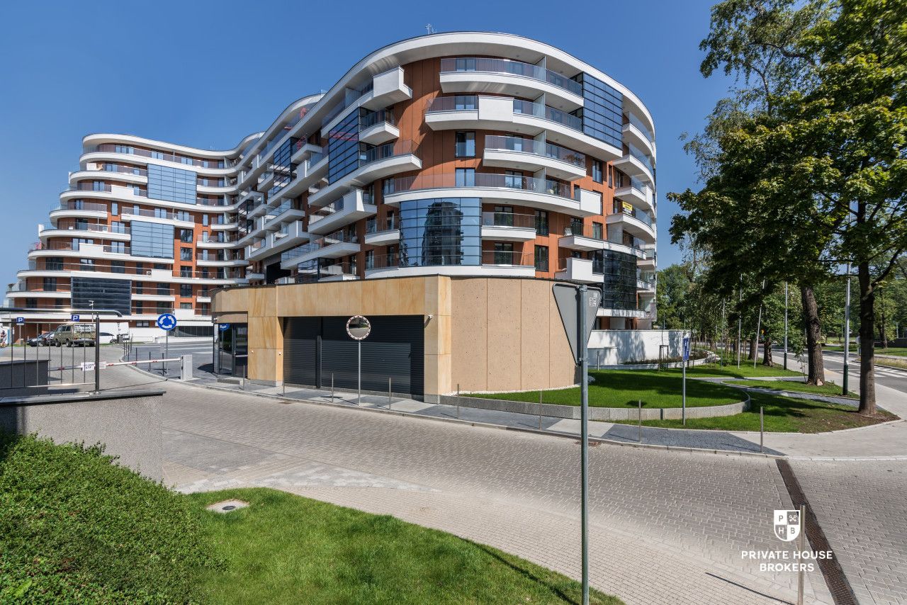Sunny and air-conditioned 3-room apartment in Wiślane Tarasy 2.0 - Apartment - Rent - Kraków, Śródmieście / Grzegórzki