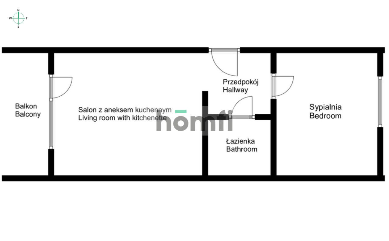 Na sprzedaż - 2 pokoje 47m2 - ul. Walerego Sławka, Podgórze Duchackie - Mieszkanie - Sprzedaż - Kraków, Podgórze / Bonarka
