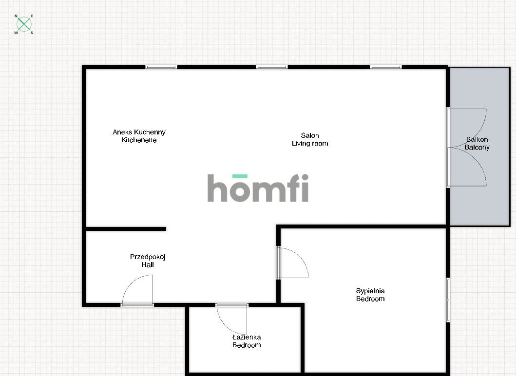 2-room apartment at Vespucciego street - Olimpia POrt - Квартира - Оренда - Wrocław, Psie Pole / Swojczyce