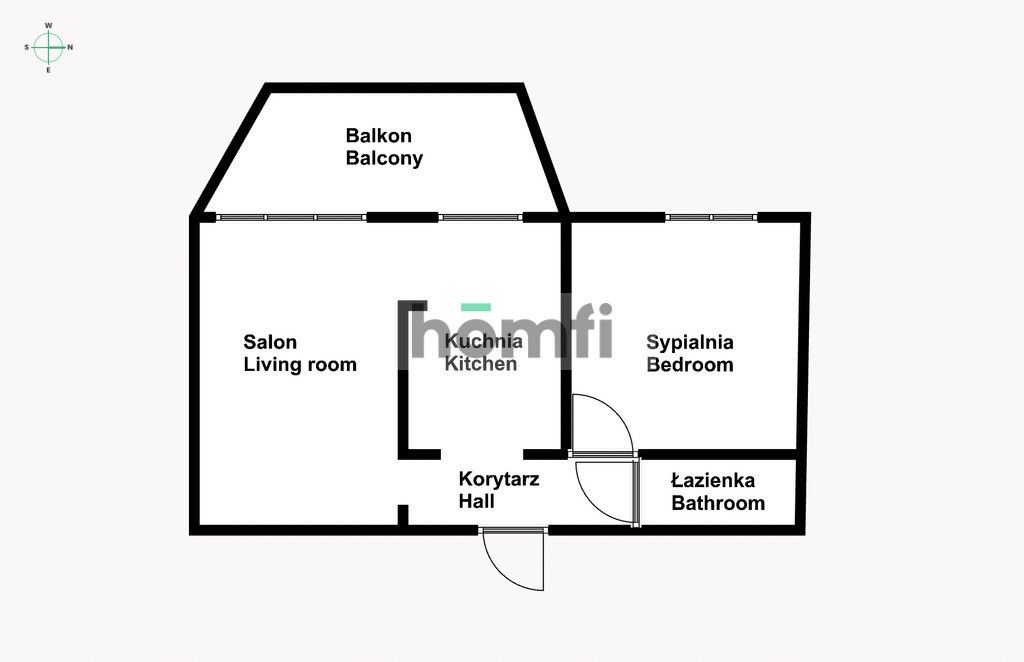 Bright 2-room apartment - Квартира - Оренда - Krakowski, Zielonki