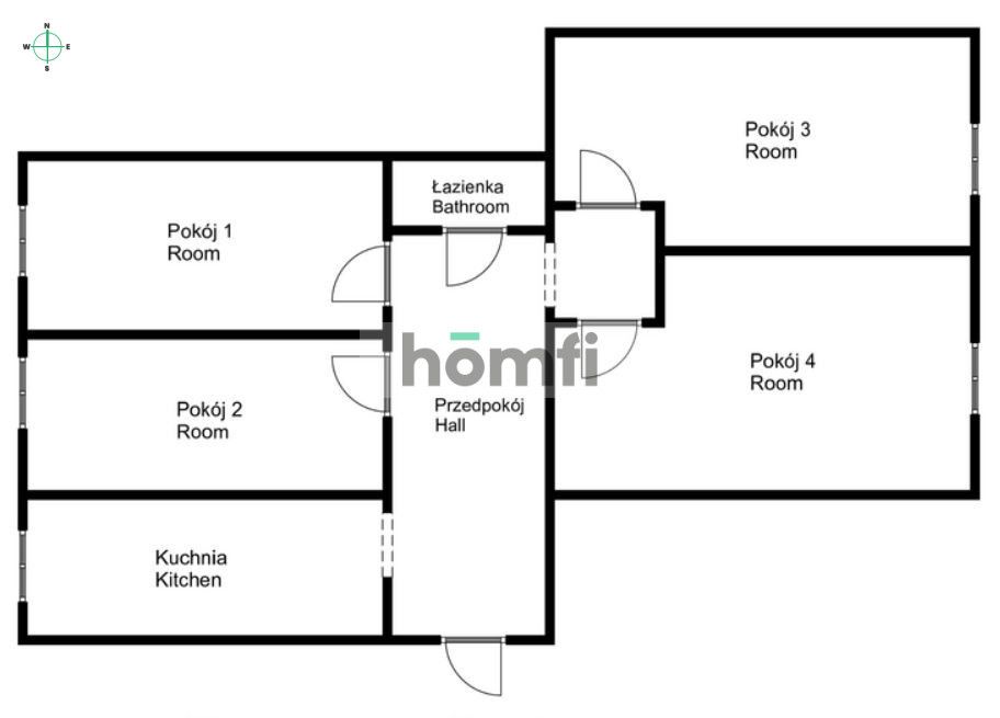 Ideal 4 rooms student apartment for rent on Kotlarska Street, Old Town - Квартира - Оренда - Wrocław
