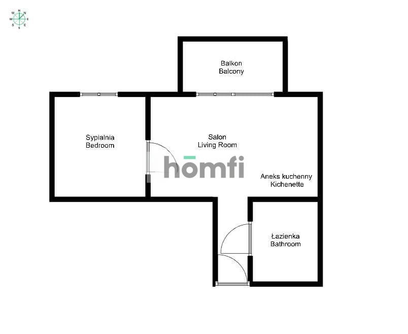 For rent a modern 2-room apartment - Apartment - Rent - Kraków, Podgórze / Bieżanów-Prokocim