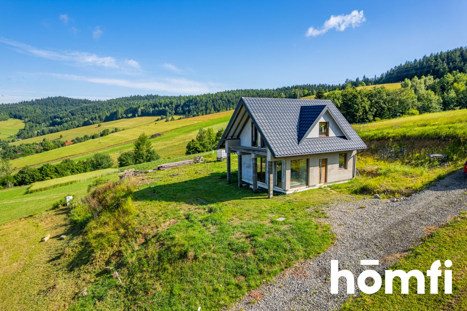 House in the mountains - closed shell + materials! - Дім - Продаж - Nowosądecki, Łabowa / Krzyżówka