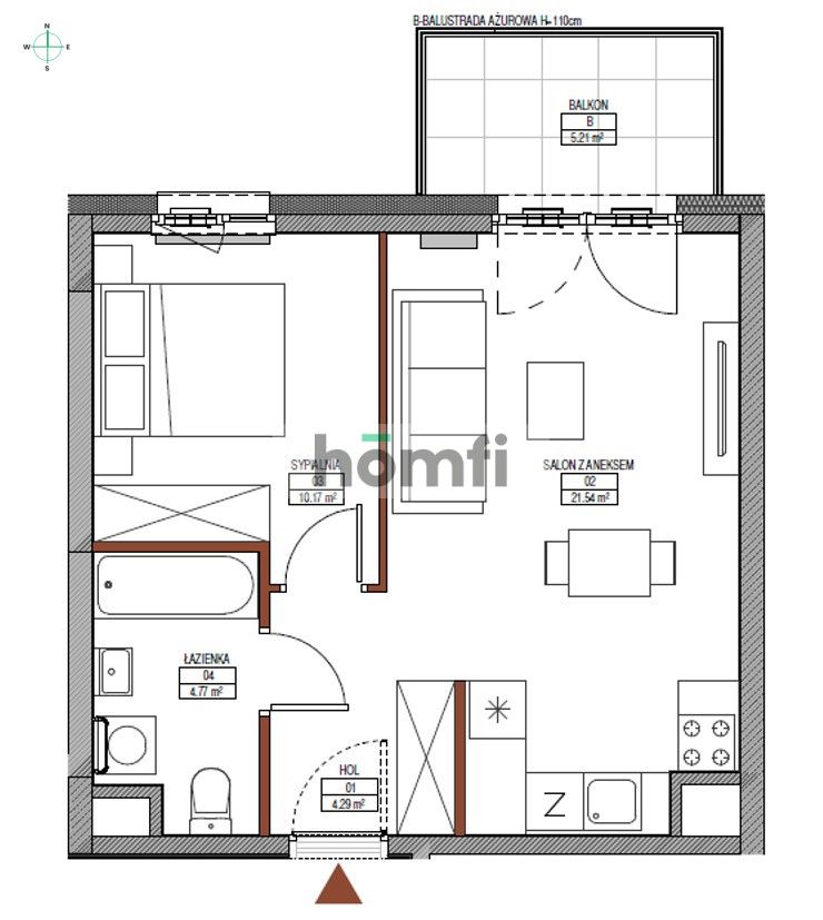 Stylowe 2-pok. z balkonem i parkingiem - Żurawie I - Mieszkanie - Wynajem - Gdańsk, Śródmieście