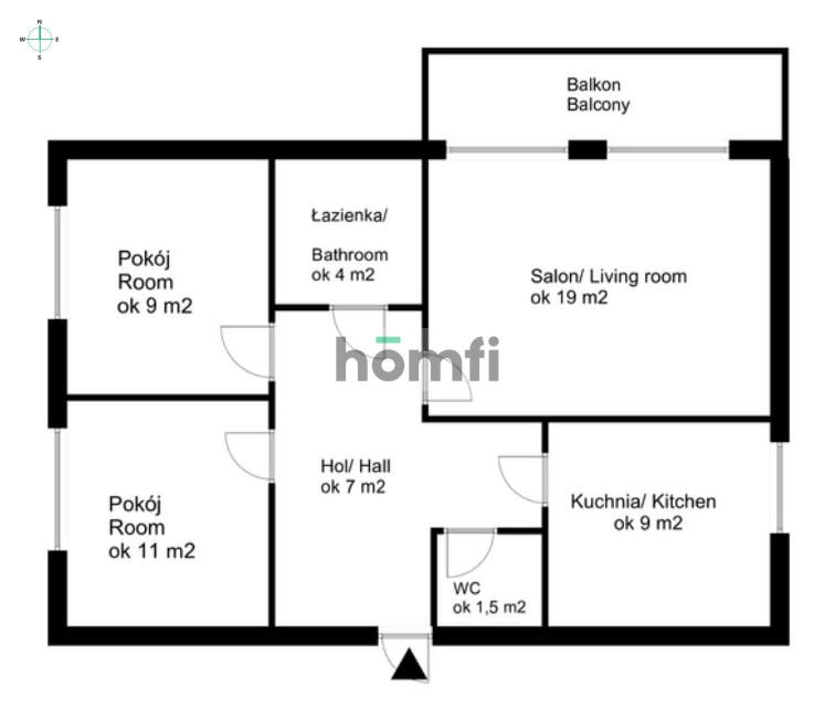 3 niezależne pokoje | balkon | Metro - Mieszkanie - Sprzedaż - Warszawa, Ursynów