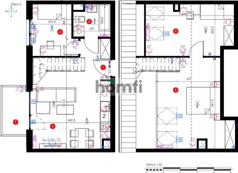 2 poziomowe mieszkanie przy ul. Nowodworskiej, Nowy Dwór - Mieszkanie - Sprzedaż - Wrocław, Fabryczna / Nowy Dwór