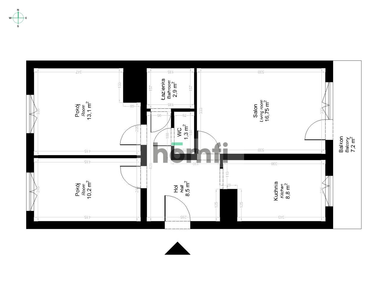Komfortowe 3 pokoje z dużym balkonem po remoncie - Mieszkanie - Sprzedaż - Chełm