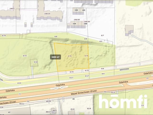 Land for services, shopping center, mall 3401m2 - Ділянка - Продаж - Wejherowski, Wejherowo