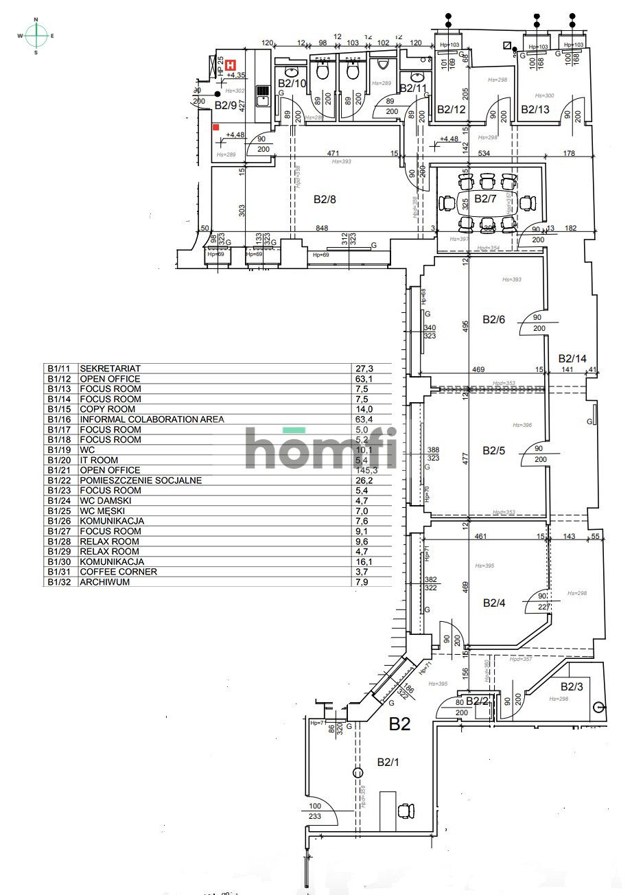 Na wynajem przestronny lokal 260 m2 Rynek 2 piętro - Комерційне приміщення - Оренда - Wrocław, Stare Miasto / Rynek