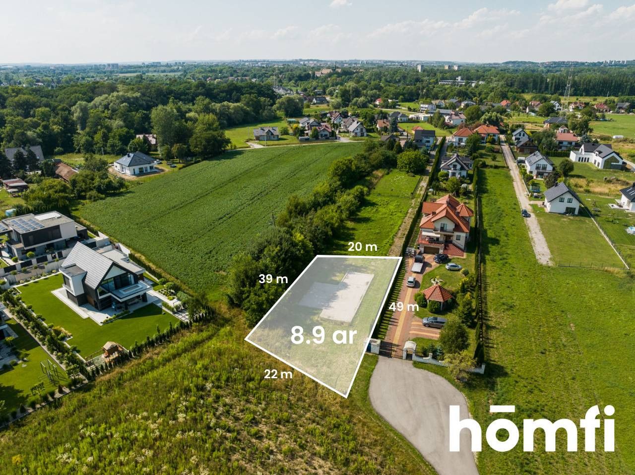 Działka budowlana 890 m² | Kraków – Mogiła | Zielona okolica | Fundamenty + pozwolenie na budowę - Działka - Sprzedaż - Kraków, Nowa Huta / Mogiła