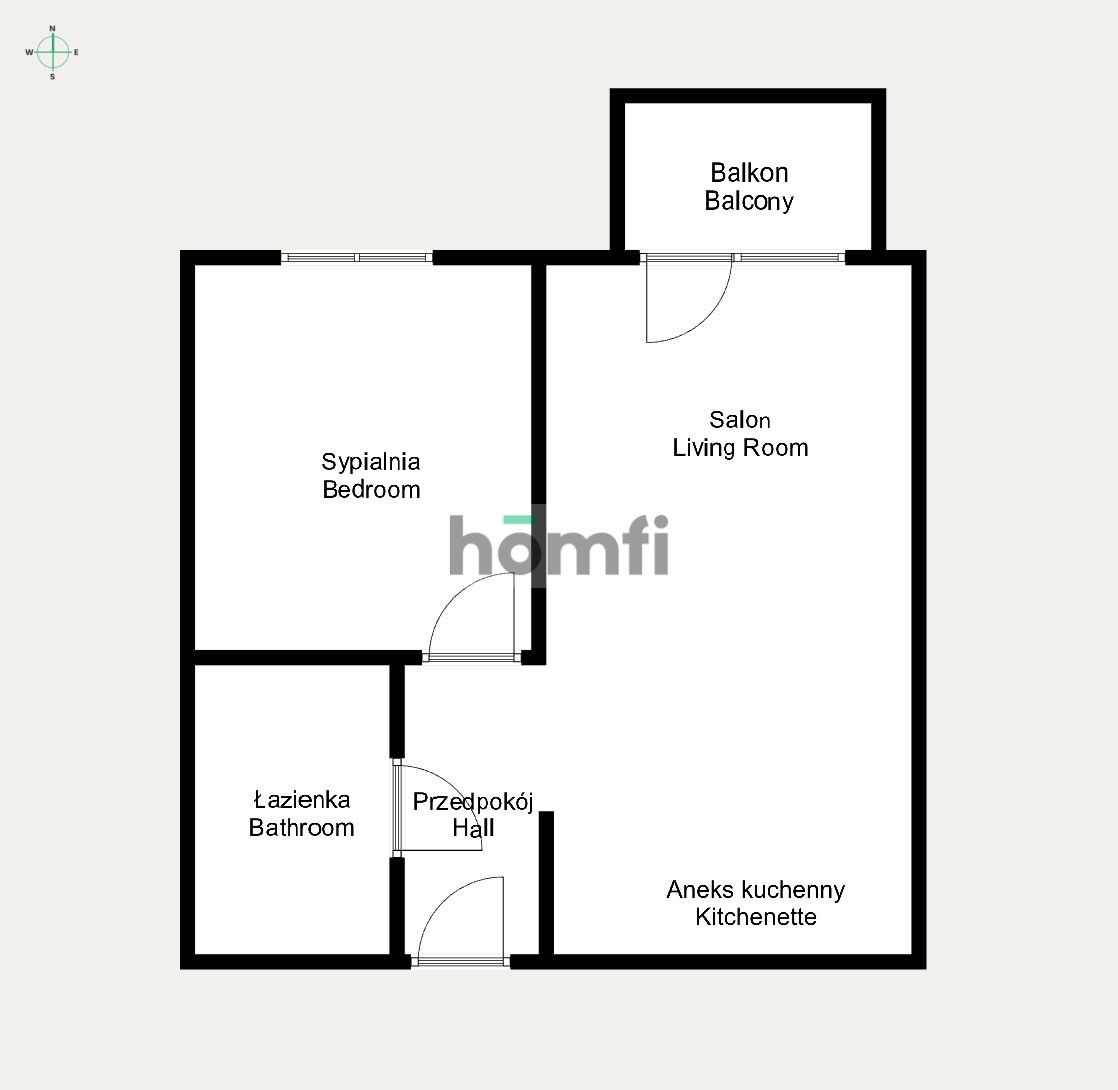 Nowe dwupokojowe mieszkanie z balkonem na sprzedaż - Mieszkanie - Sprzedaż - Kraków, Nowa Huta / Czyżyny