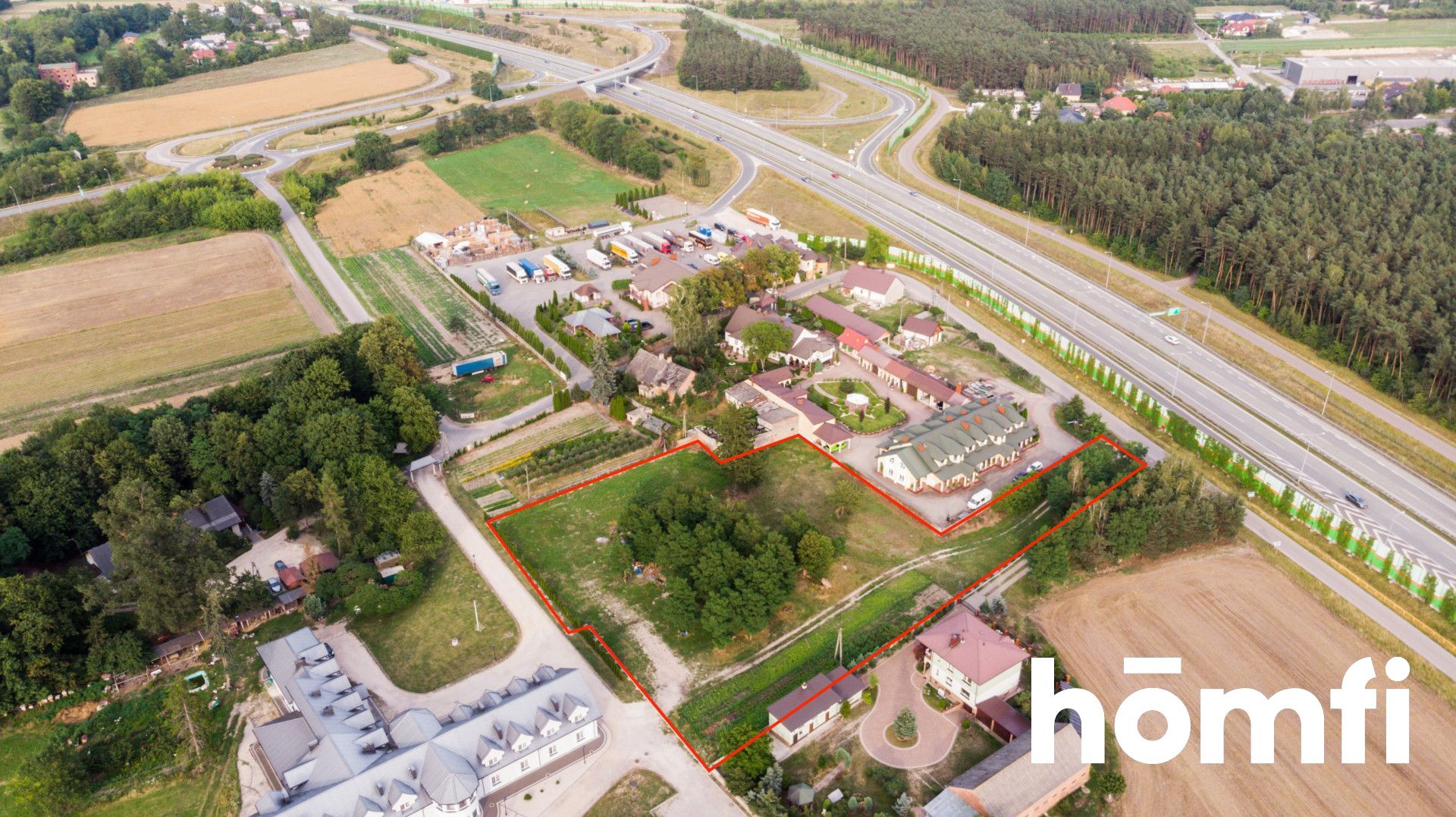 Grunt inwestycyjny przy trasie S8 MOP Zawada - Działka - Sprzedaż - Tomaszowski, Tomaszów Mazowiecki / Kolonia Zawada