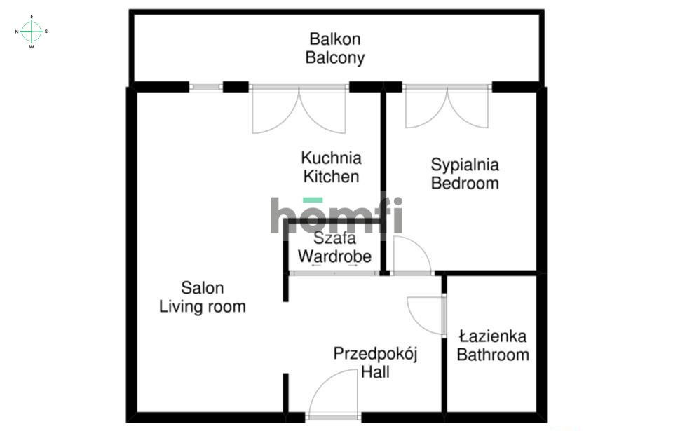 2-pokojowe mieszkanie z dużym balkonem - 40m2, ul. Reymonta - Mieszkanie - Wynajem - Wrocław, Psie Pole / Kleczków