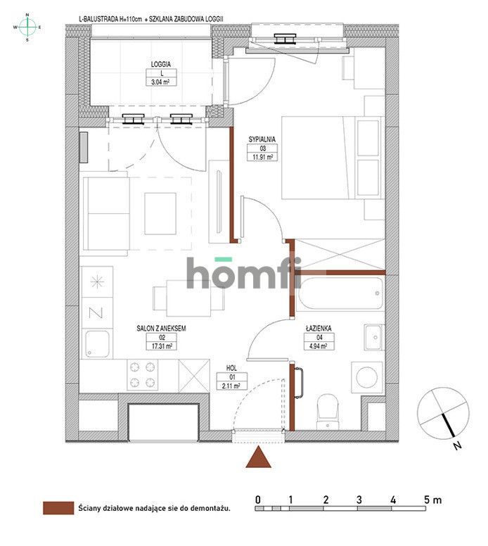 Nowe 2-pok. z loggią i parkingiem - Żurawie I - Mieszkanie - Sprzedaż - Gdańsk, Śródmieście