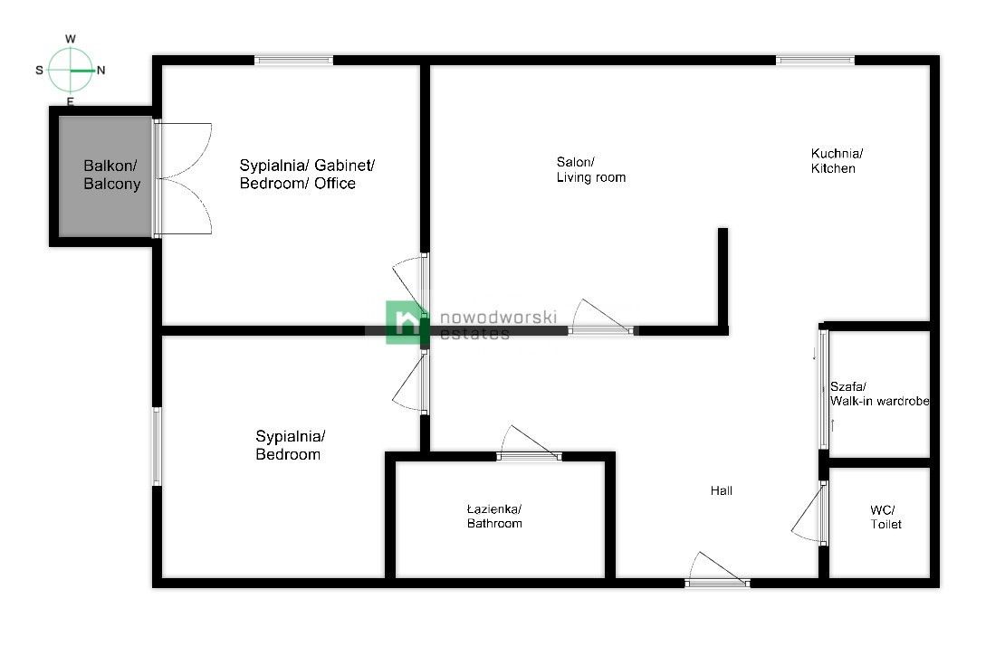 Two bedroom apartment Osiedle Europejskie Bobrzyńskiego street - Apartment - Rent - Kraków, Ruczaj
