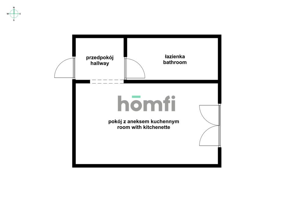 New studio apartment ideal for living or office use - Apartment - Rent - Wrocław, Krzyki / Przedmieście Oławskie