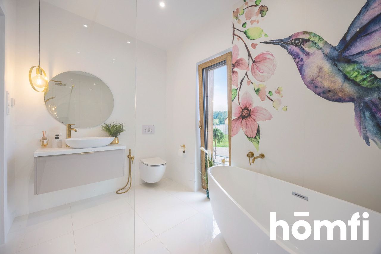 Pięknie położony parterowy dom, 2 km od granicy Rzeszowa. Garaż, klimatyzacja, rekuperacja, 6 pokoi (4 sypialnie i 2 salony) - Dom - Sprzedaż - Rzeszowski, Lubenia / Siedliska