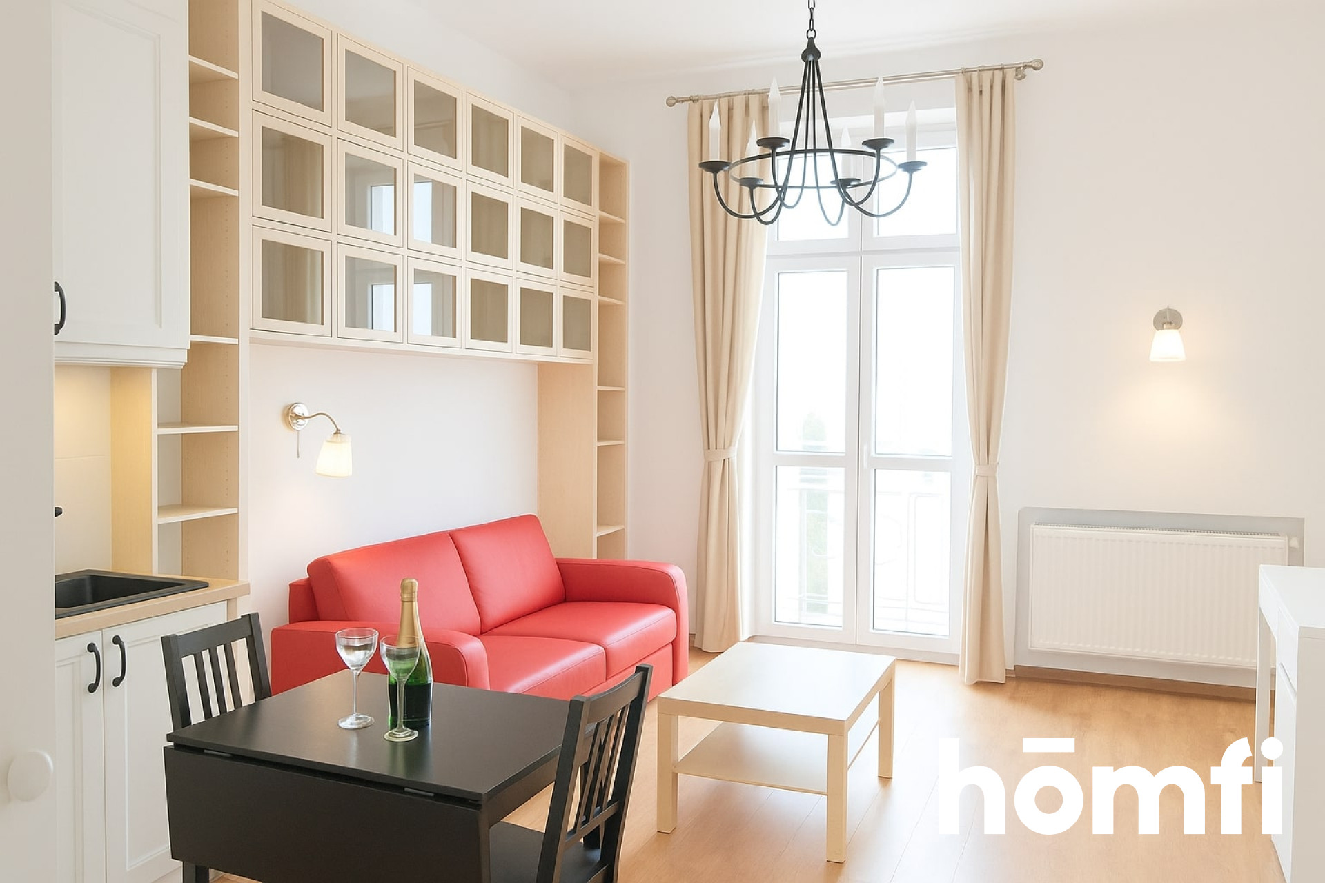 Studio with balcony | Krowodrza, Kawiory street - Apartment - Rent - Kraków, Krowodrza