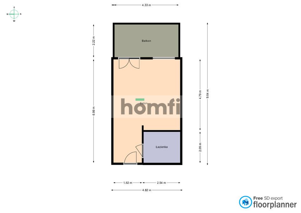 Kawalerka w Villa Romanów 33,50m2 do wynajęcia - Mieszkanie - Wynajem - Łódź, Bałuty